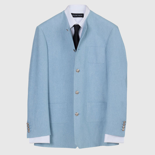 Sky Blue Denim Suit