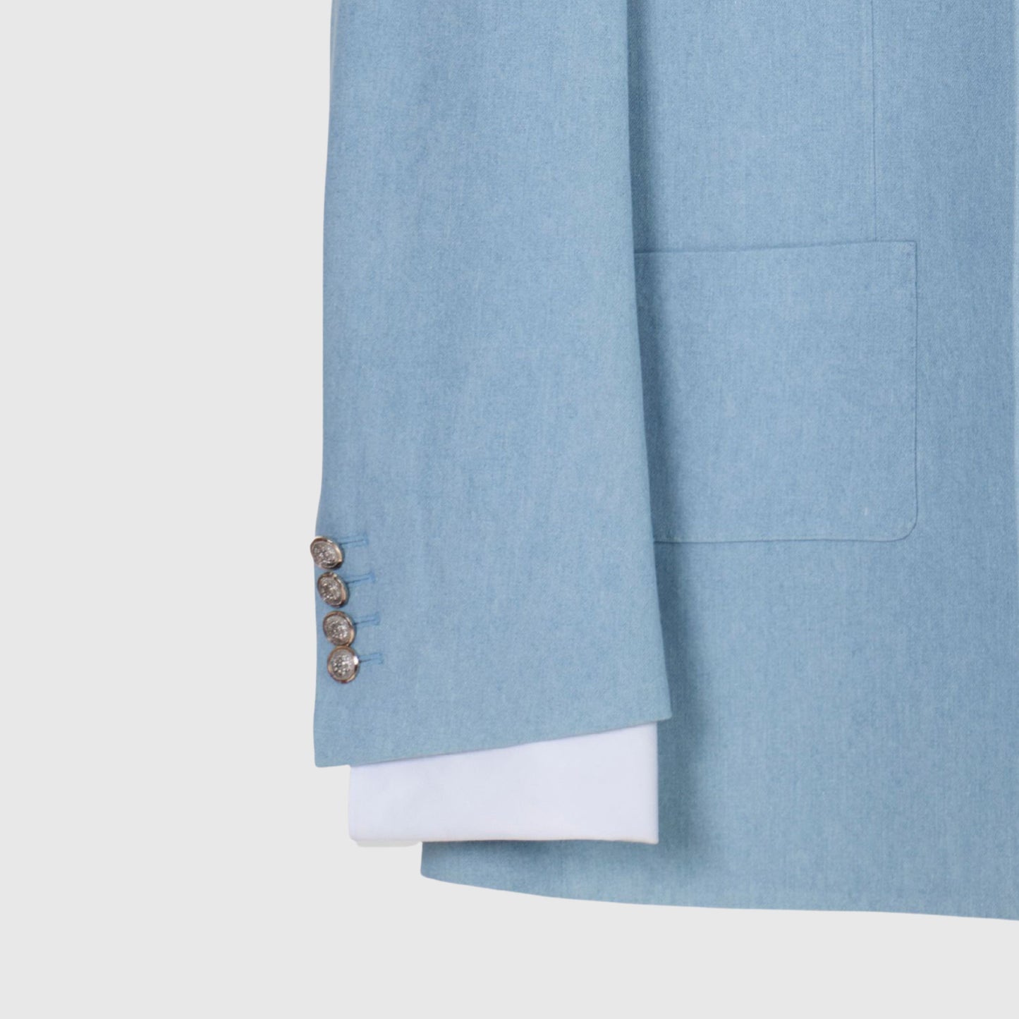 Sky Blue Denim Suit