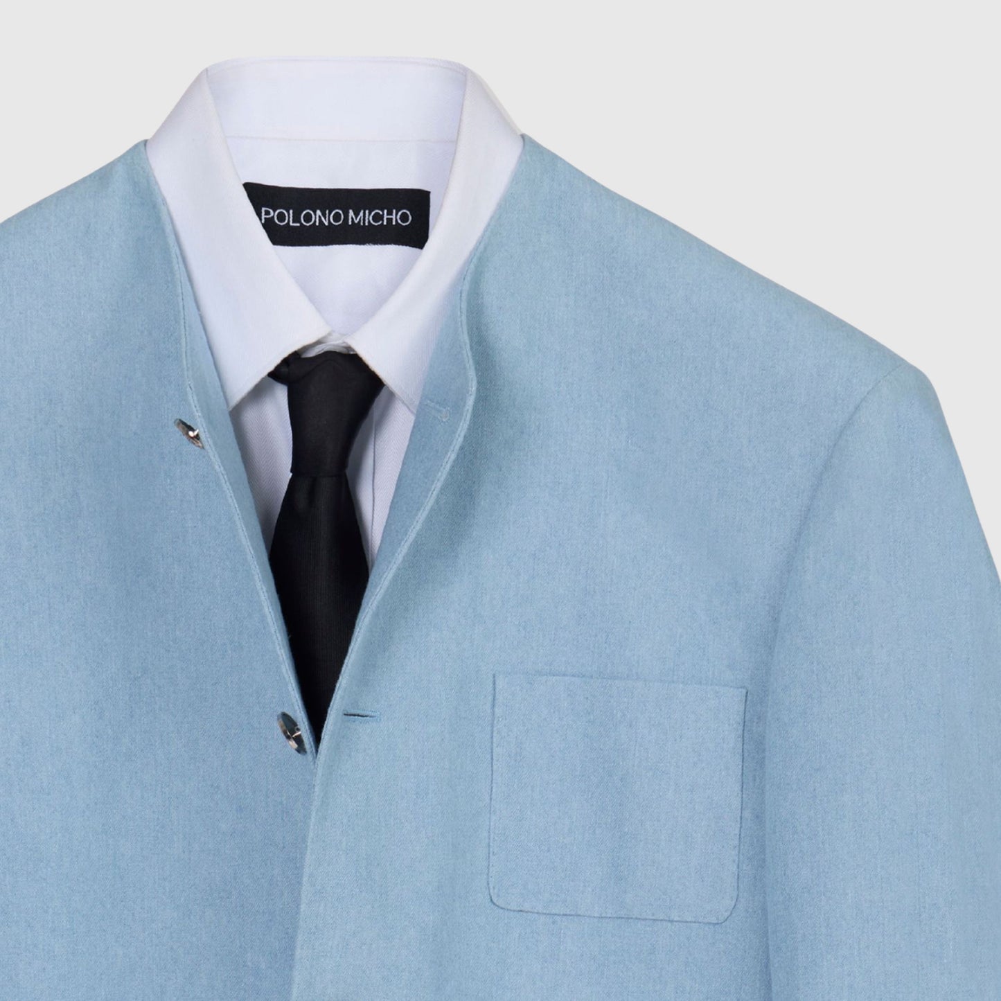 Sky Blue Denim Suit