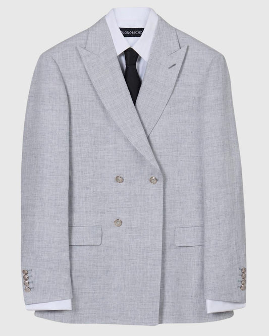 Italian Slim Fit Double Breasted Blazer